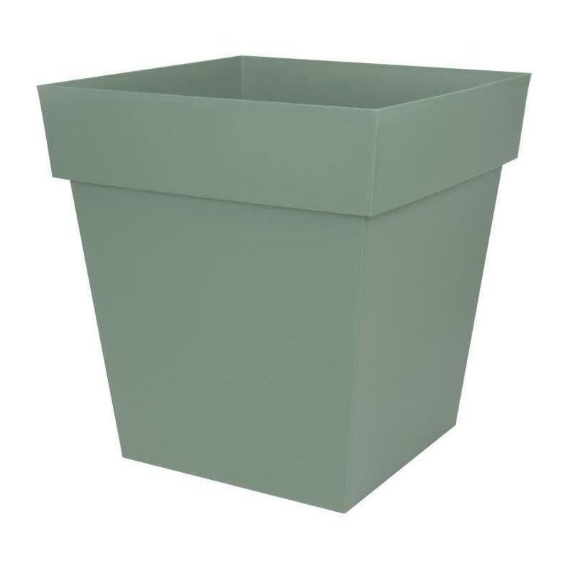 Pot carré - EDA - TOSCANE - 50 cm - 87 L - 49,5 x 49,5 x 52,5 cm - Vert laurier