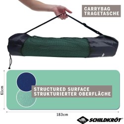 Tapis de yoga - FITNESS - SCHILDKRÖT - 180 x 61 cm - 4 mm - Sac inclus - Vert...
