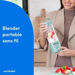 Blender portable - NUTRIBULLET - NBP003LBL - 70W -  0.475L - Light Blue - 1 g...