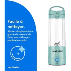 Blender portable - NUTRIBULLET - NBP003LBL - 70W -  0.475L - Light Blue - 1 g...