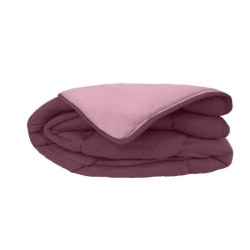CALGARY - Couette Chaude Microfibre 400gr/m² - Prune & Parme - 240 x 260 cm