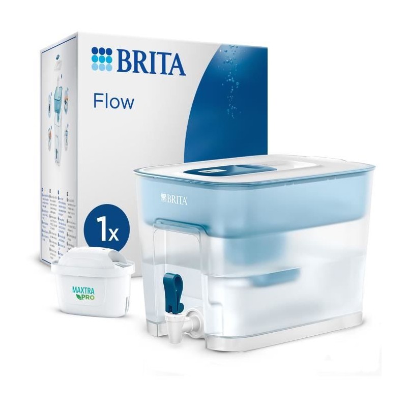 Distributeur d'eau BRITA - Flow - Capacité 8,2L dont 5,2L d'eau filtrée - 1 C...