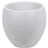 Pot de fleurs Rond Egg Ø 50cm - EDA - Graphit - 46 L - Ø 50 x H. 45 cm - Blan...