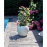 Pot de fleurs Rond Egg Ø 50cm - EDA - Graphit - 46 L - Ø 50 x H. 45 cm - Blan...