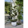 Pot de fleurs Rond Egg Ø 50cm - EDA - Graphit - 46 L - Ø 50 x H. 45 cm - Blan...