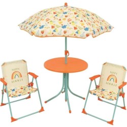 FUN HOUSE Fruity's Salon de jardin - 1 table H.46 x ø46 cm, 2 chaises H.53xl....