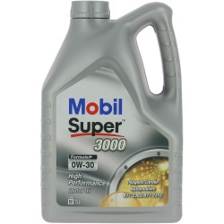 Huile moteur 0W-30 Synthétique - MOBIL - Super 3000 - Formula-V -bidon 5L -  ...