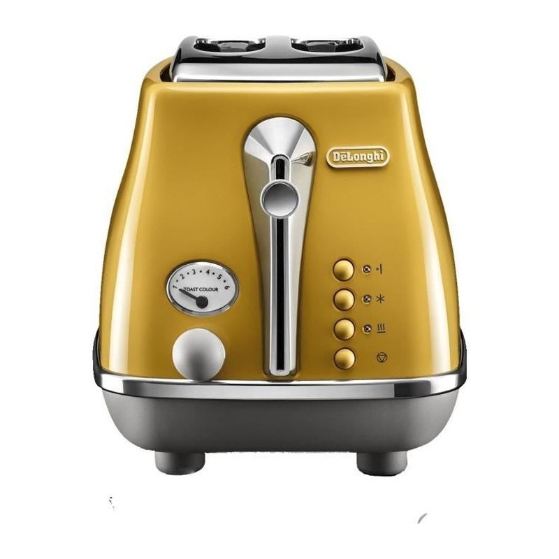 Grille-pain - DELONGHI - ICONA CAPITALS - 2 tranches - 900W - Chauffe viennoi...