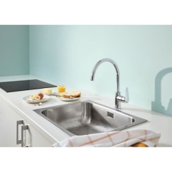 Mitigeur monocommande Evier - GROHE - 31554001 - Col de cygne - Chromé - Méta...