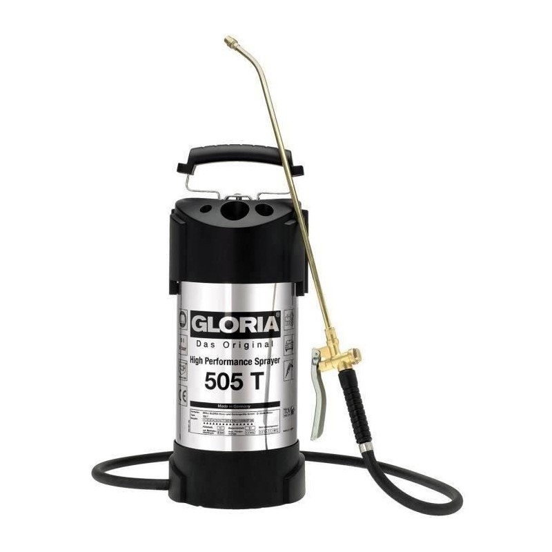 Pulvérisateur - GLORIA - 505 T - 5L - Acier inoxydable - 6 bars
