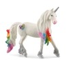 Figurine Licorne arc-en-ciel mâle, Jouet détaillé et réaliste,