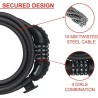 Antivol pour vélo - MASTER LOCK - 8120EURDPRO - Câble torsadé en acier - 1,8 ...
