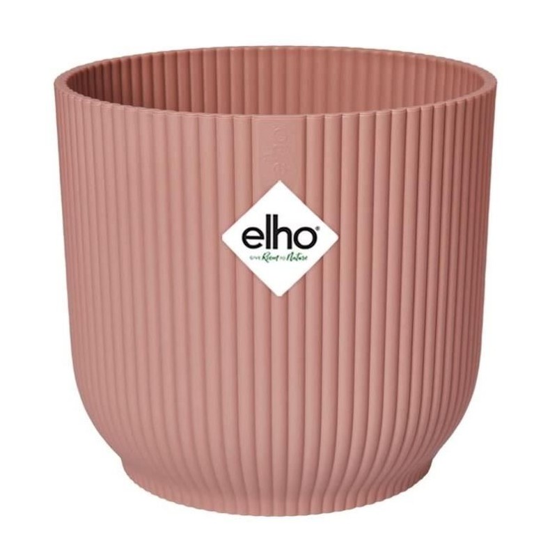 ELHO Pot de fleurs Rond VIBES - Ø29,5 x H27,2 cm - Plastique - Bleu Foncé