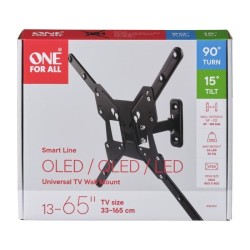 ONE FOR ALL WM2441 Support mural inclinable et orientable a 90° pour TV de 33...