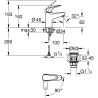 Mitigeur monocommande lavabo - GROHE Swift - 24323001 - Chromé - Taille S - O...