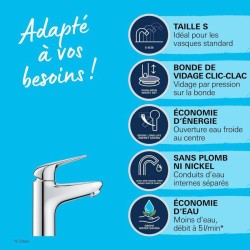 Mitigeur monocommande lavabo - GROHE Swift - 24323001 - Chromé - Taille S - O...