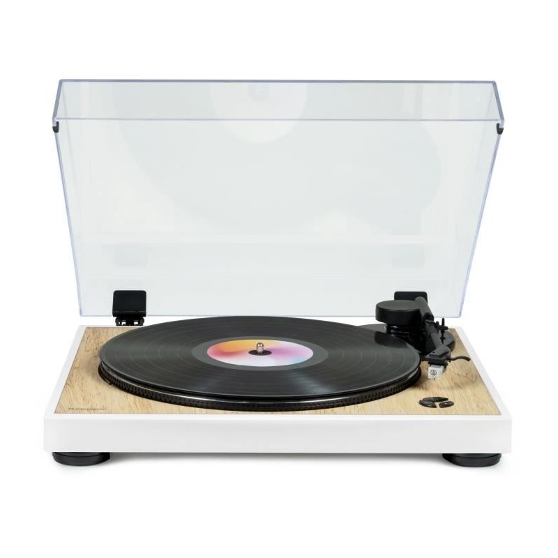 Platine vinyle THOMSON TT301 - Design bois et blanc - Tete de lecture Audio-T...