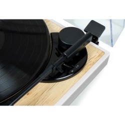 Platine vinyle THOMSON TT301 - Design bois et blanc - Tete de lecture Audio-T...