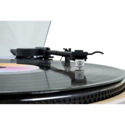 Platine vinyle THOMSON TT301 - Design bois et blanc - Tete de lecture Audio-T...