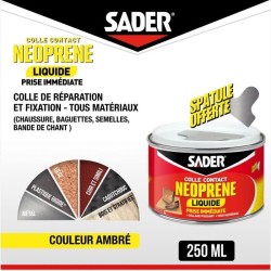 Colle contact néoprene liquide extra forte - SADER - Tous matériaux - Prise i...