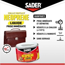 Colle contact néoprene liquide extra forte - SADER - Tous matériaux - Prise i...