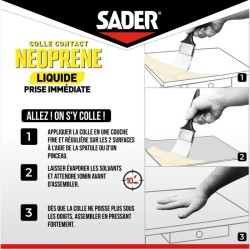 Colle contact néoprene liquide extra forte - SADER - Tous matériaux - Prise i...