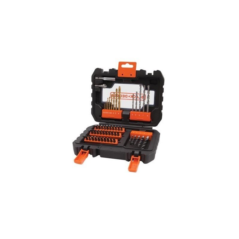 Coffret perçage vissage - BLACK+DECKER - A7232-XJ - 50 Accessoires - Forets, ...