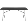 Table de réception pliante - TERRANOVA - Noir - Structure en acier et Plateau...