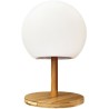 Lampe de table sans fil LUMISKY - pied en bambou extensible - LED blanc chaud...