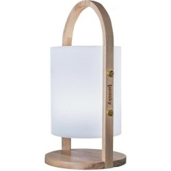 Lanterne extérieure LED Woody - LUMISKY - Blanc - Design scandinave - Poignée...
