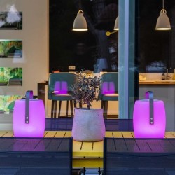 Lampe enceinte bluetooth sans fil - LUMISKY - LUCY PLAY - H31 cm - LED blanc ...