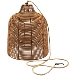 Suspension nomade - LUMISKY - HANG BOHEME - H35 cm - Polyrotin avec corde - L...