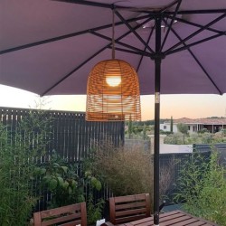 Suspension nomade - LUMISKY - HANG BOHEME - H35 cm - Polyrotin avec corde - L...