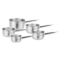ARTHUR MARTIN Set de de 5 Casseroles - Acier inoxydable - Intérieur satiné av...