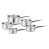 ARTHUR MARTIN Set de de 5 Casseroles - Acier inoxydable - Intérieur satiné av...