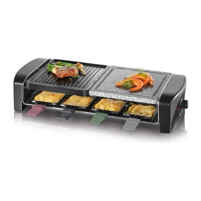 Appareil a raclette SEVERIN - RG9645 - Jusqu'a 8 personnes - Plaques de cuiss...