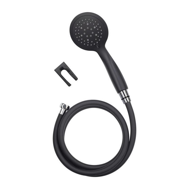 Douchette ROUSSEAU COMBIFLEX HEBE NOIR 5 jets - ABS - PVC lisse - 1,5m - noir