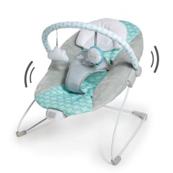 INGENUITY Transat bébé Nuages, Vibrations apaisantes, Arche d'éveil avec 2 pe...