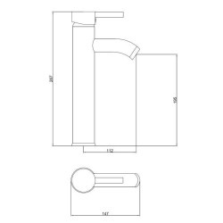Mitigeur Lavabo haut Ilo - ROUSSEAU - Cartouche céramique - Economie d'eau - ...