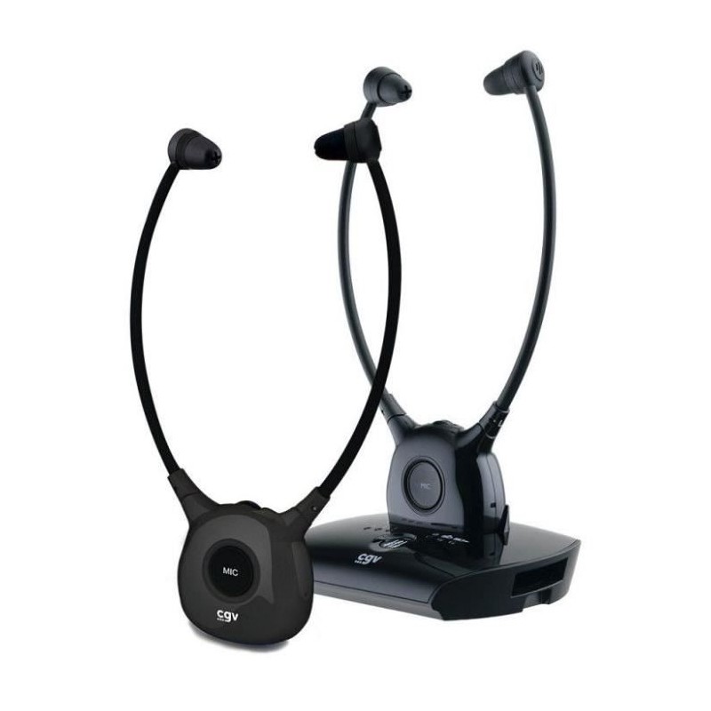 Casques sans fil TV/HIFI - CGV - DOLFIN ONYX DUO - Assistant auditif - Micro ...