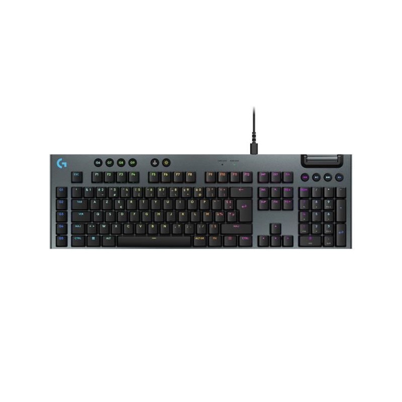 Clavier gamer - Filaire - Logitech G - G915 X - AZERTY - Switch tactile - Noir