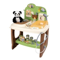 Smoby - Centre Vétérinaire Zoo - 1 peluche Panda - Nombreux accessoires et fo...