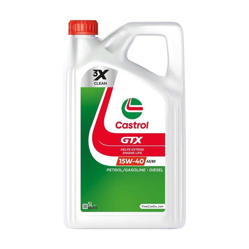 Huile moteur - CASTROL - GTX 15W-40 A3/B3 - 5L