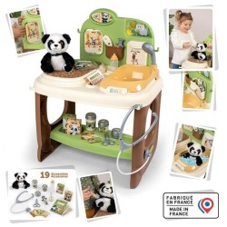 Smoby - Centre Vétérinaire Zoo - 1 peluche Panda - Nombreux accessoires et fo...