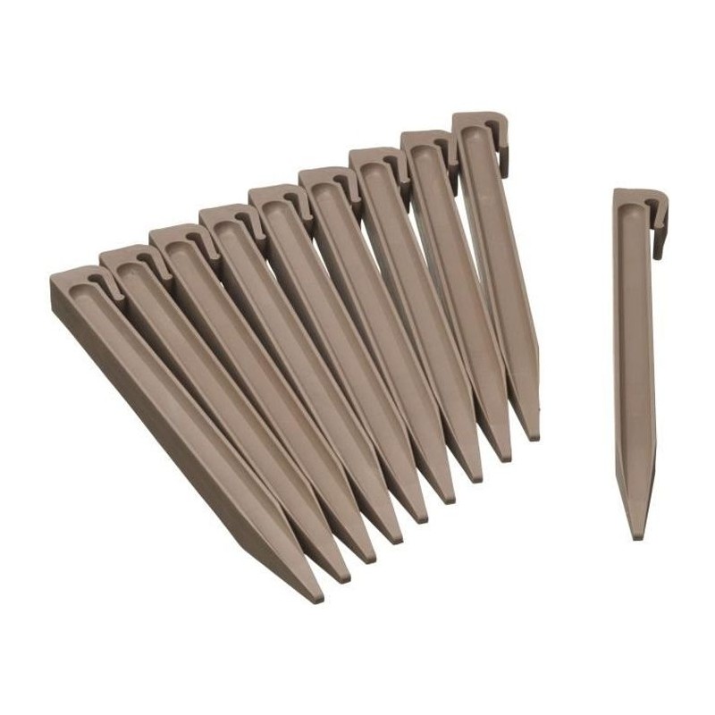 Ancres pour bordure de jardin en polypropylene - NATURE - H26,7 x 1,9 x 1,8 c...