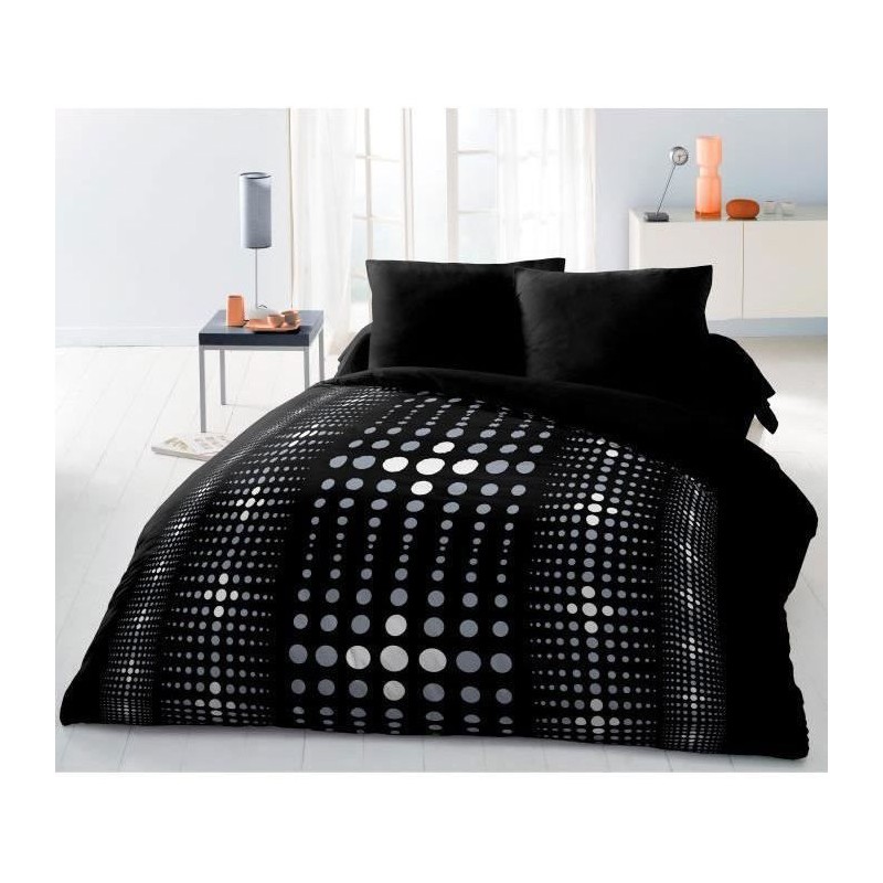 Parure de couette Microfibre STEEVY 220x240cm et 2 taies d'oreillers 63x63cm ...