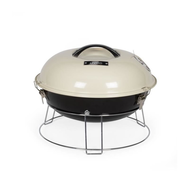Barbecue a charbon portable - LIVOO - DOC301 - ø34 cm - Grille chromé - Haute...