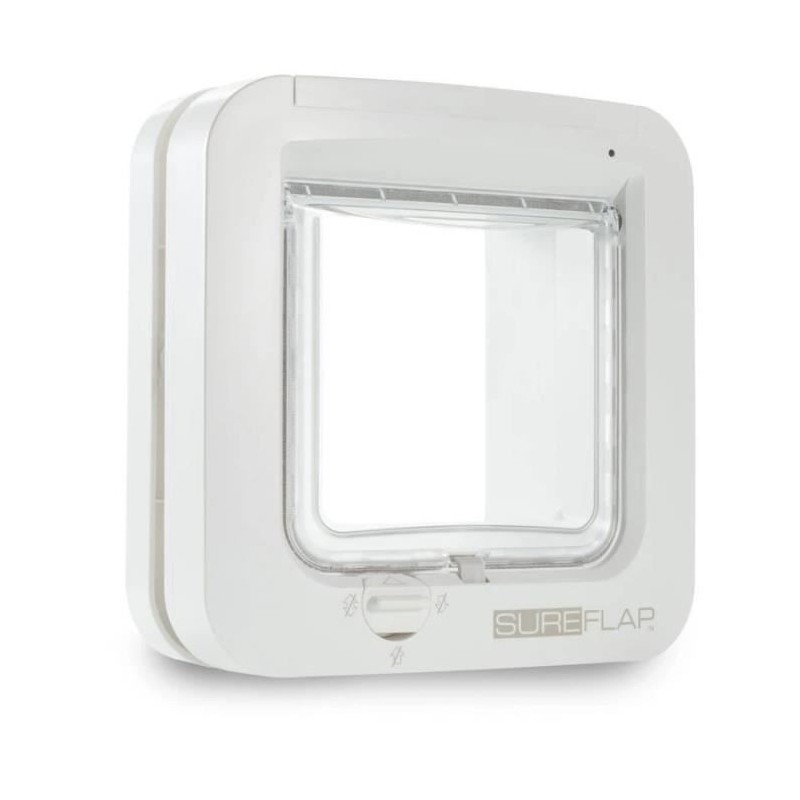 SUREFLAP Chatiere a puce électronique - Blanc - 142 mm x 120 mm (Mémorisation...