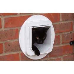 SUREFLAP Chatiere a puce électronique - Blanc - 142 mm x 120 mm (Mémorisation...