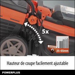 Tondeuse a batterie 20V 34 cm  de coupe DUAL POWER POWDPGLWS1 - Batterie 4Ah ...